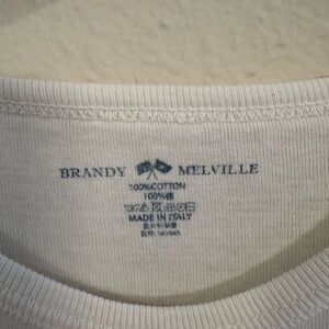 Brandy Melville Cream Cotton Tee
